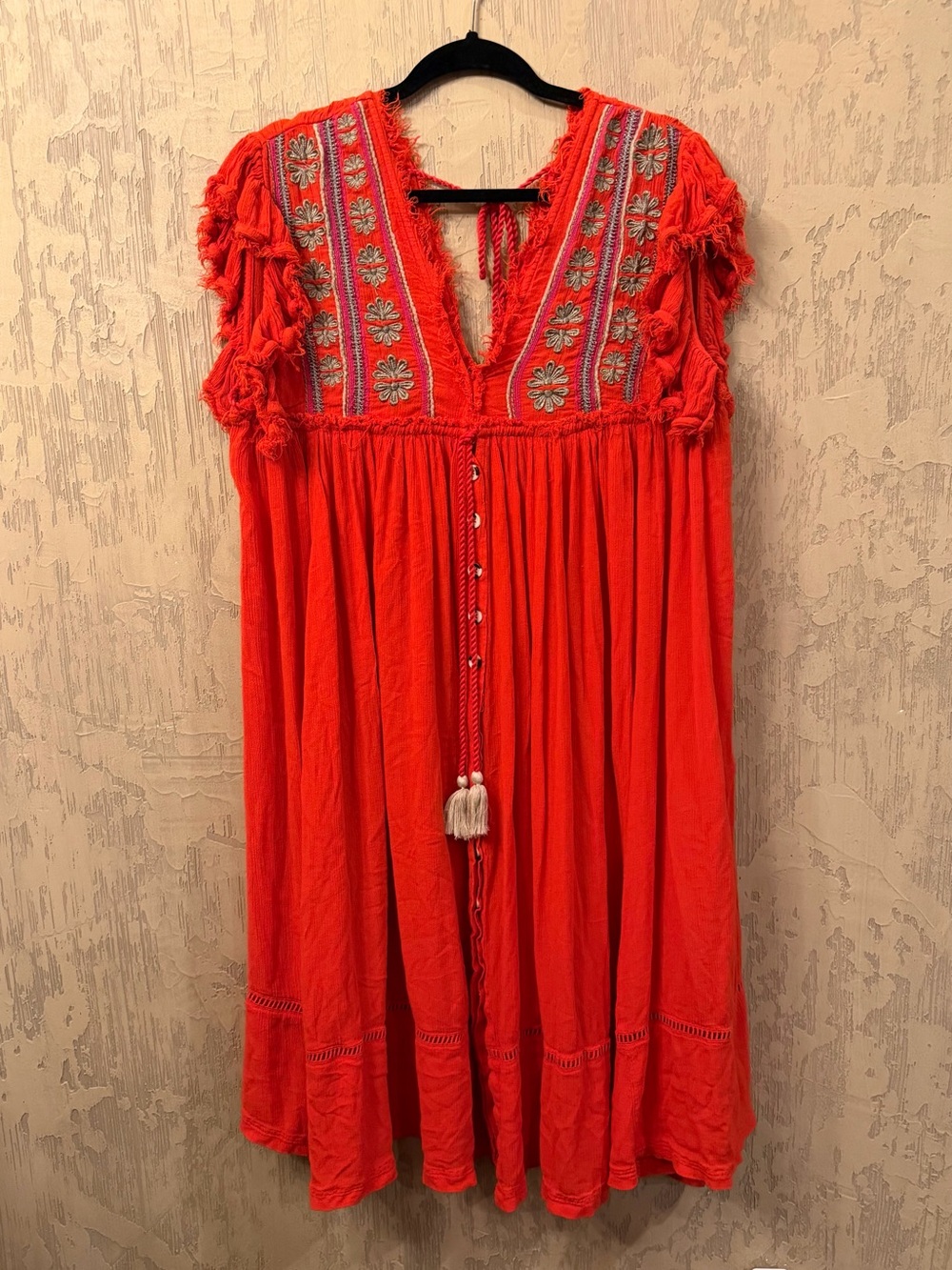 Free People Will Wait For You floral bohemian dress XS